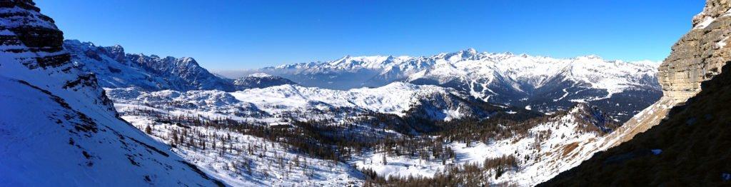 Panorama verso valle al termine della prima rimonta