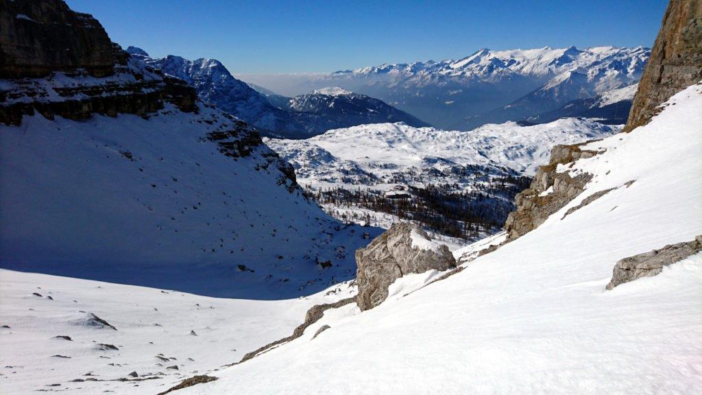 Vista dall'alto del primo pianone appena rimontato