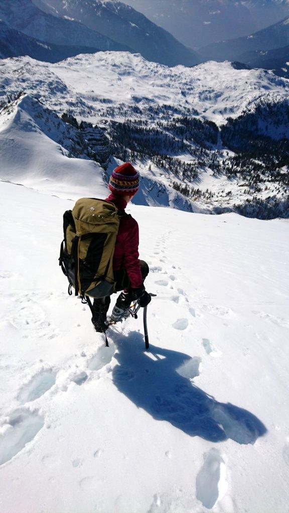 Attacchiamo la discesa seguendo più o meno le nostre orme dell'andata