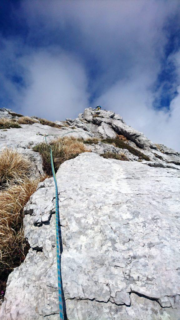 Erica verso la fine del nono tiro. Orma siamo a due passi dalla vetta