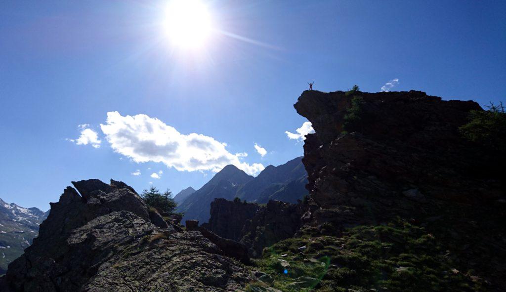 Questa non potevo non farla..... :P Gab fa il ciula sulla cima del Bec Raty