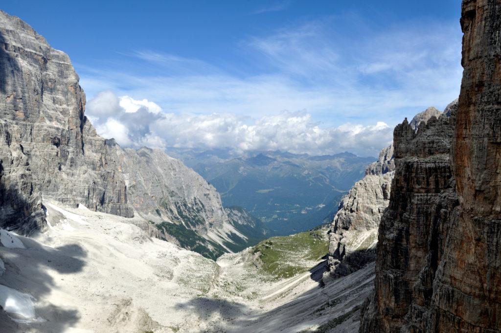 dalla parte del Brentei la visibilità è invece ottima