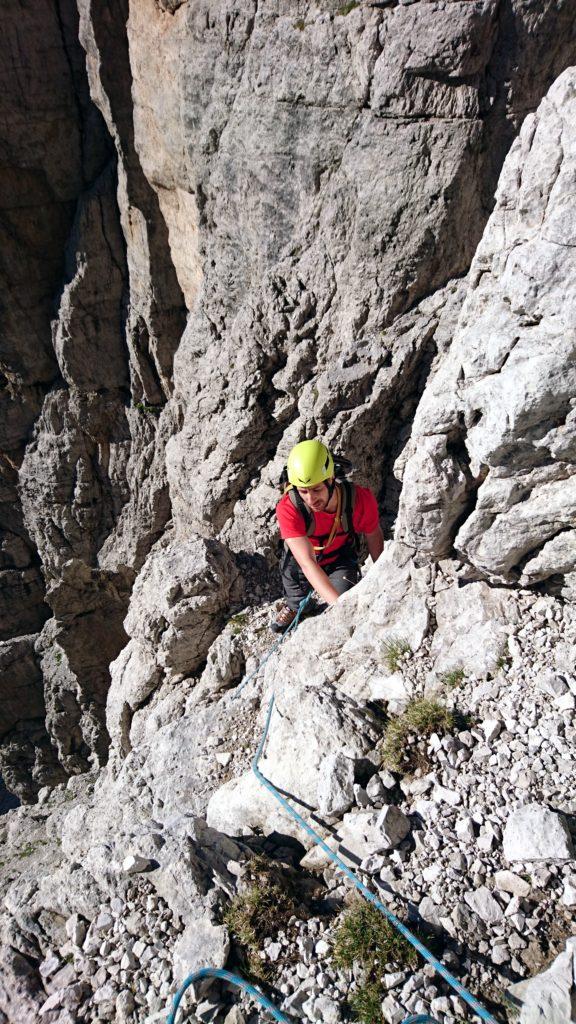 i primi tiri sono quelli un po' più verticali, ma non si supera mai il III grado