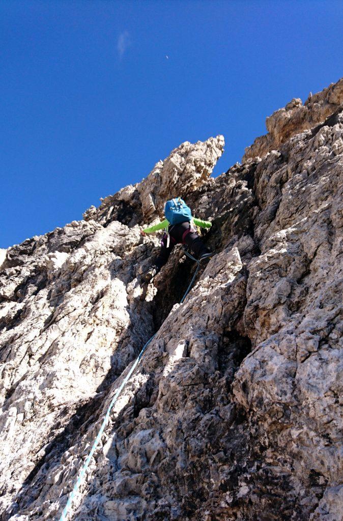 passaggio sul muretto di III grado