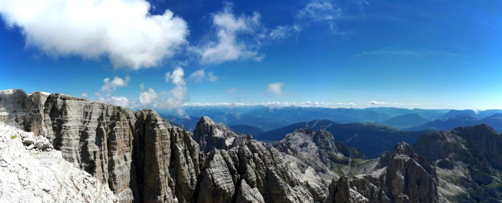 panorama delle cime sul lato destro della vedretta d'Ambiez