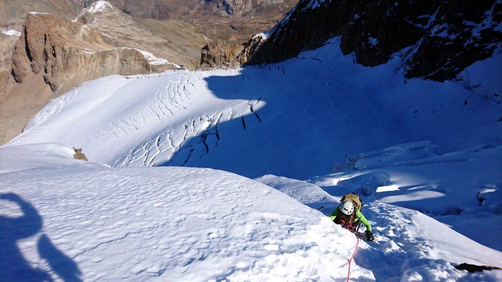 Erica sul primo pezzo del Naso di ghiaccio