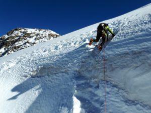 lungo la linea di discesa dal Piz Cambrena