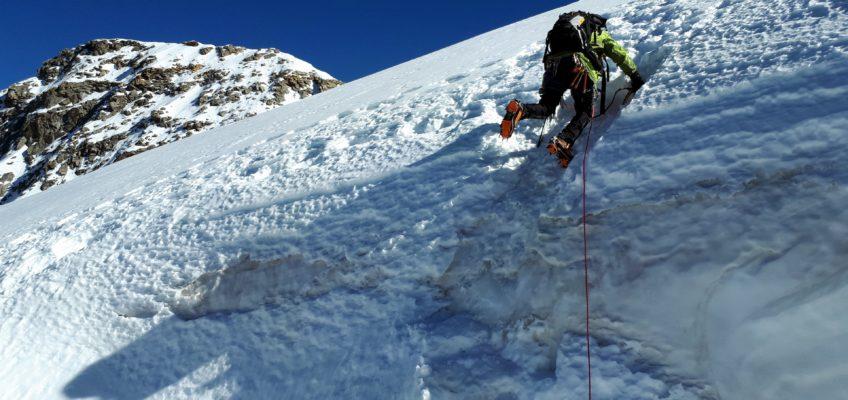 lungo la linea di discesa dal Piz Cambrena