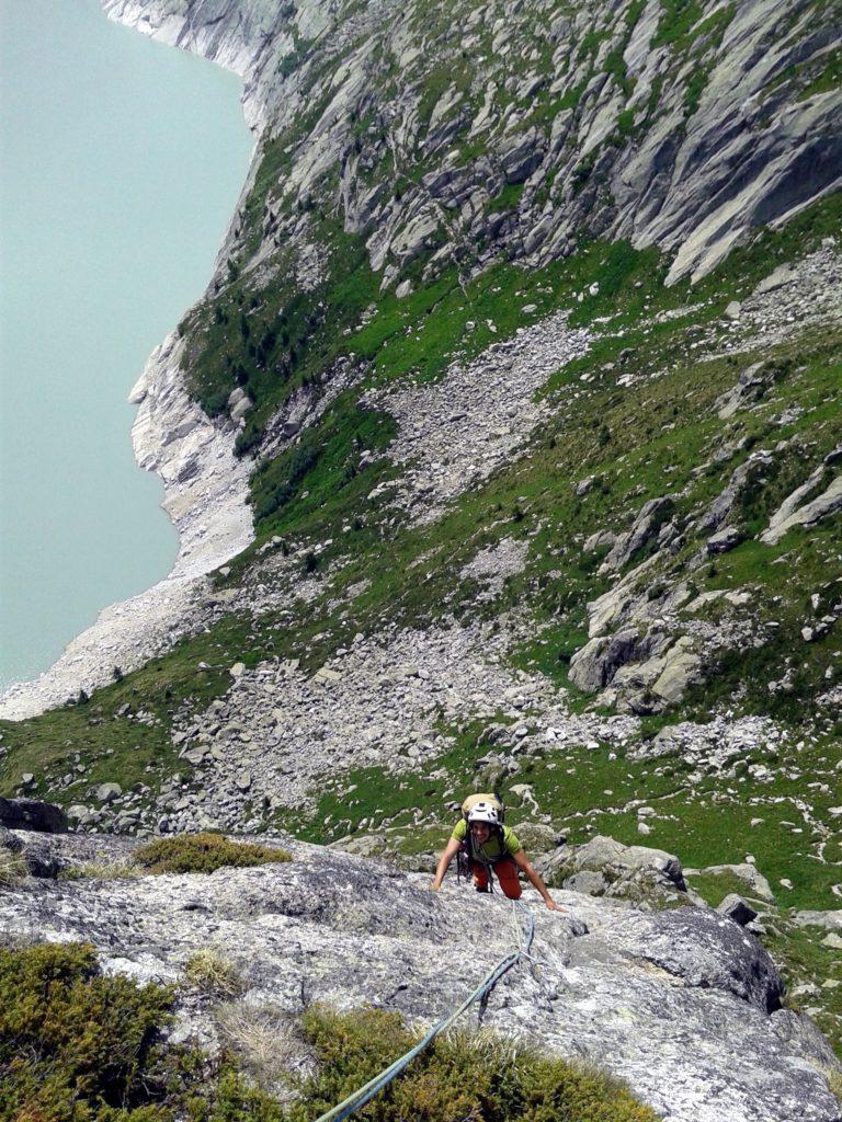 Io dopo al termine della rimonta del terzo tiro mentre raggiungo Samu in sosta