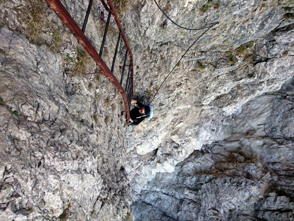 passaggio ferrato su scala fissa del Caminetto Pagani