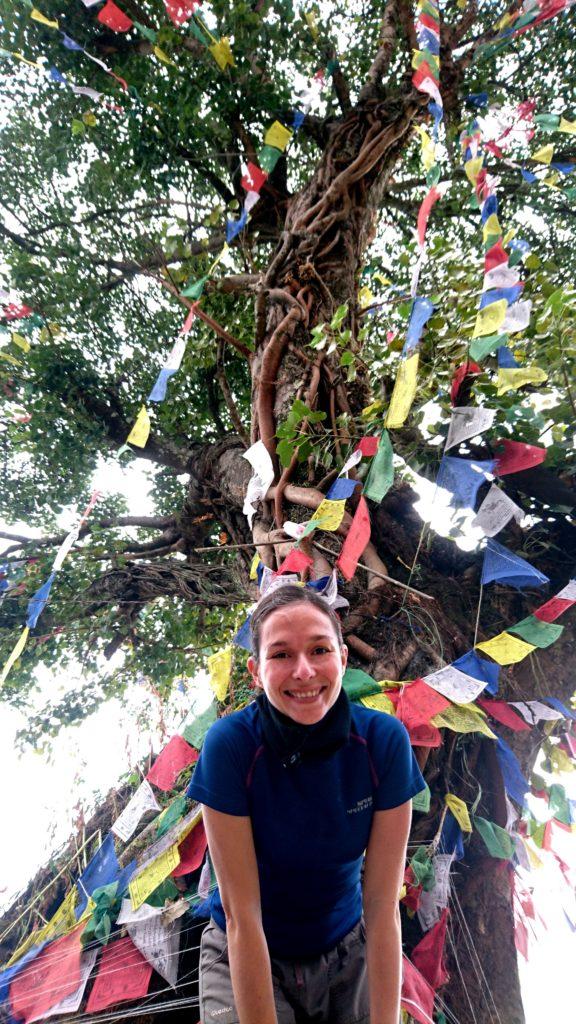 Erica e l'albero che sorge nel mezzo della piazza di Bahundanda