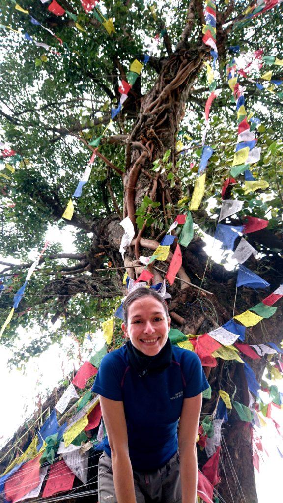 Erica e l&#039;albero che sorge nel mezzo della piazza di Bahundanda