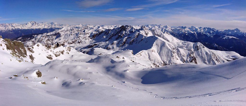 Oggi c'era una visibilità totale e la luce aumentava ancora di più la bellezza del paesaggio