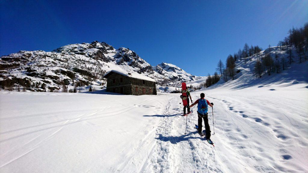 Samu e il Gallo in risalita verso l'alpe Campagneda