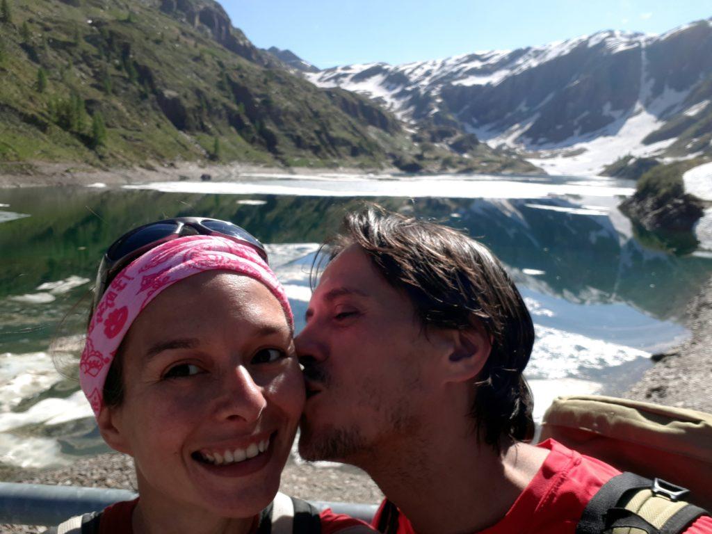 selfie sulla Diga del Lago Colombo