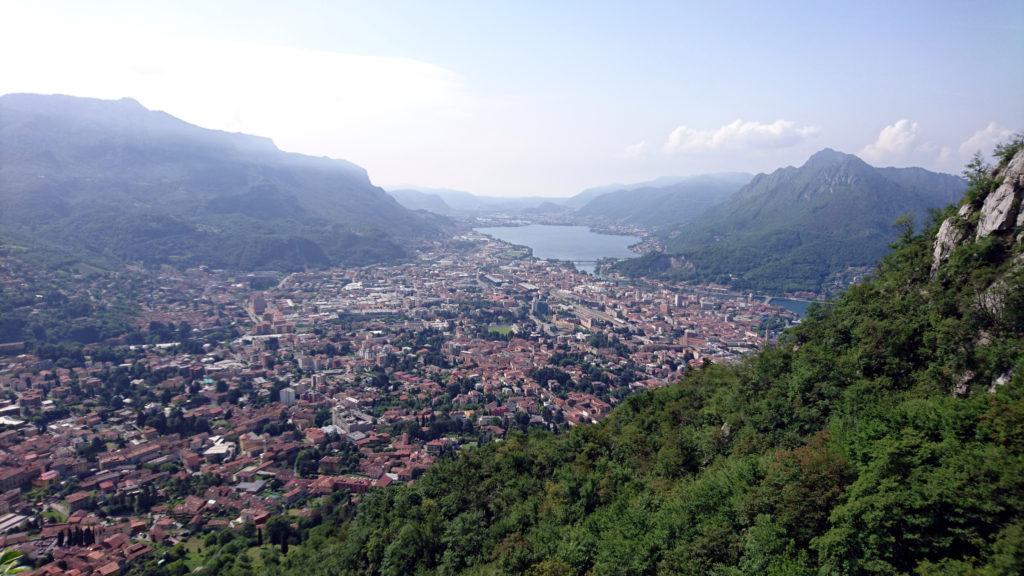 Vista di Lecco dalla prima sosta