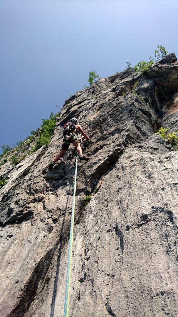 Samu sul tiro chiave della via l&#039;Altra Chiappa. Tiro tostissimo