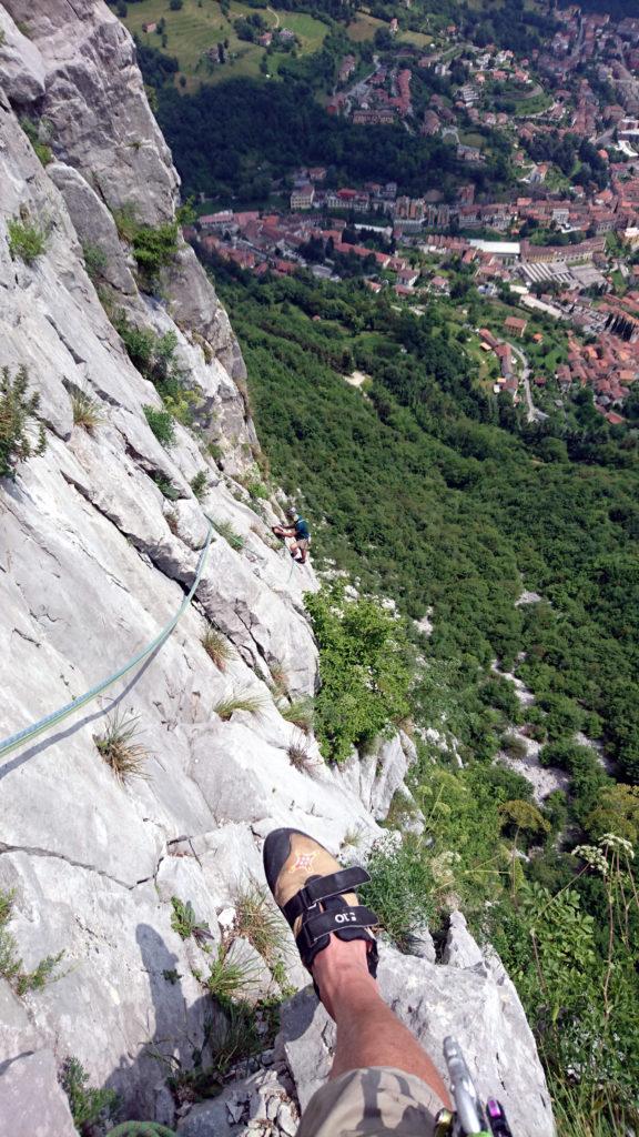 Vista dalla catena dell'ultimo tiro (via Chiappa)