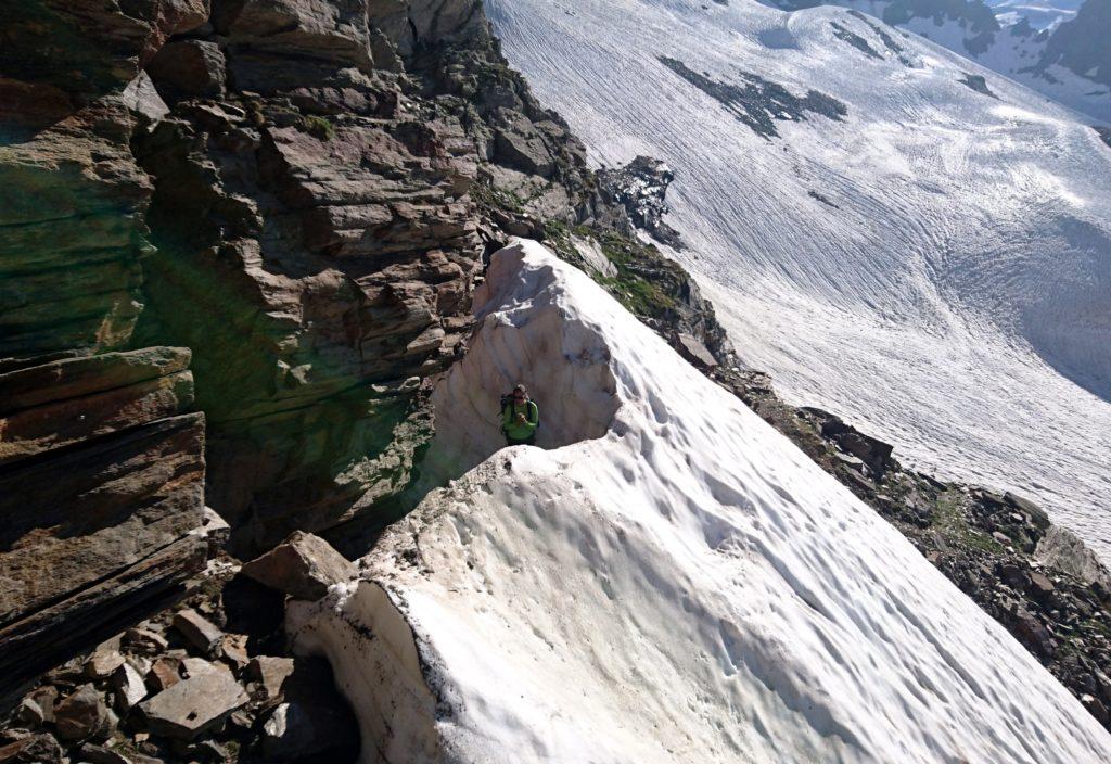 alcuni passaggi sono un po' funambolici, visto che ancora c'è molta neve