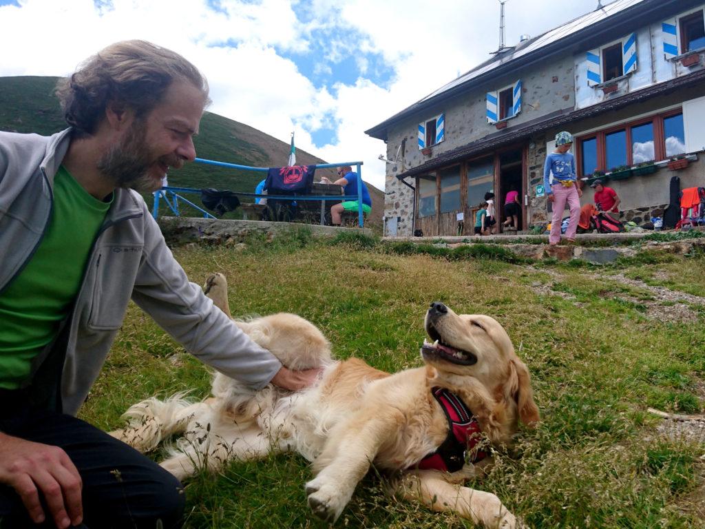 gioco, coccole, pappa, nanna: cane fortunato