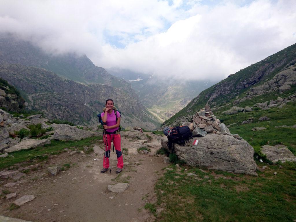 Erica al passo oltre il lago Fiorenza