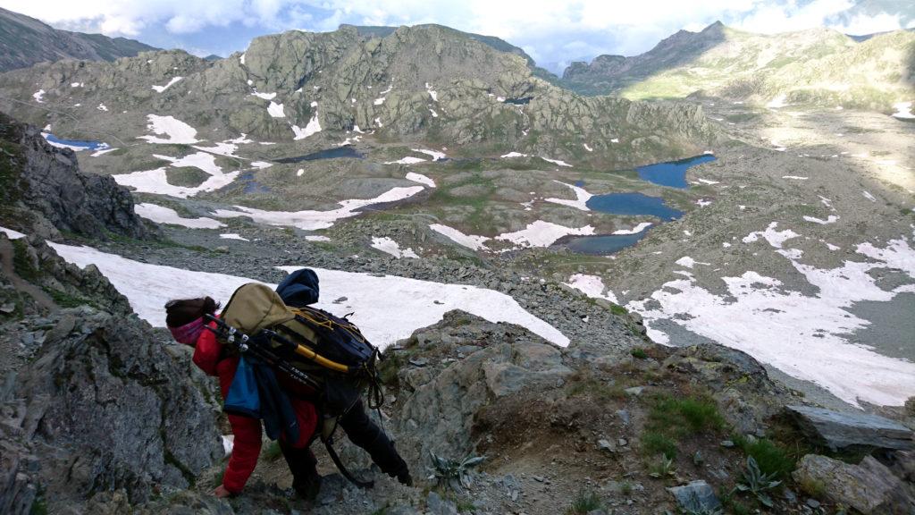 Seguiamo la ferrata che ci riporterà verso il rifugio Sella