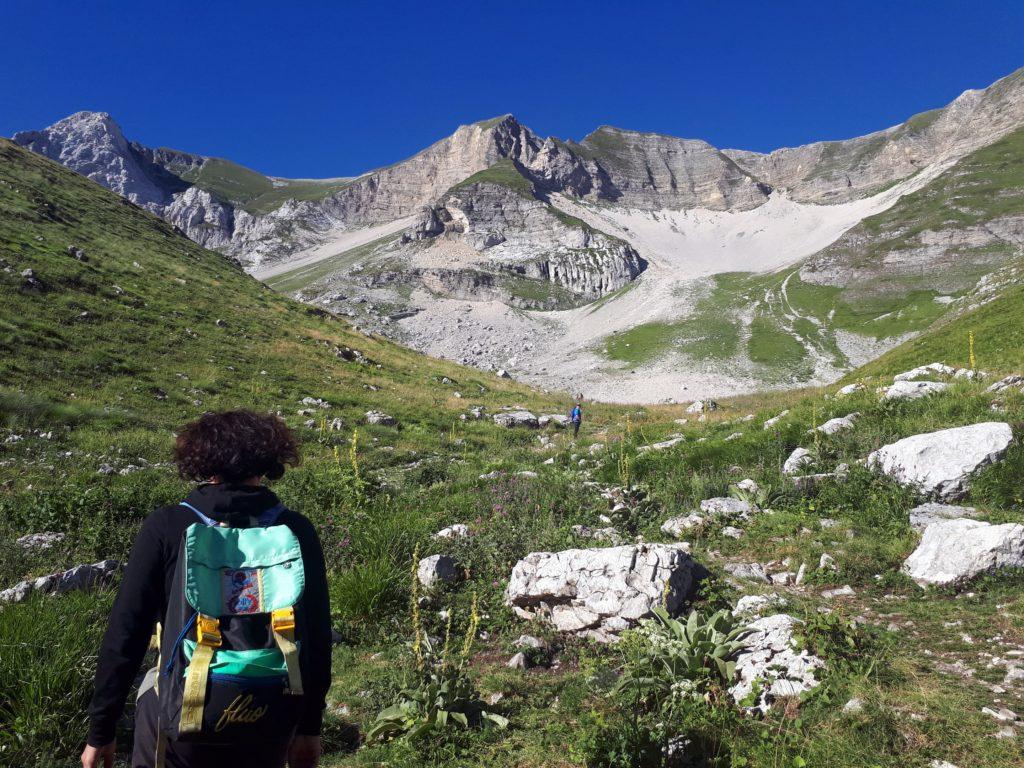 la parte alta della valle ai piedi del Monte Vettore