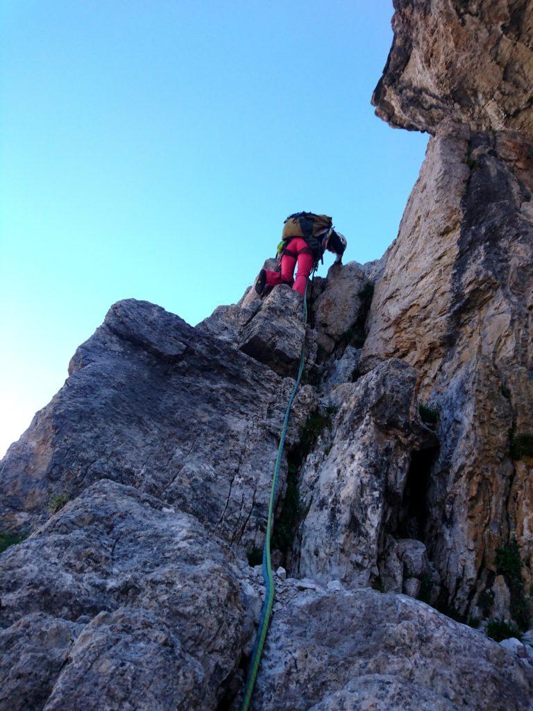 le facili roccette del terzo tiro del camino diagonale