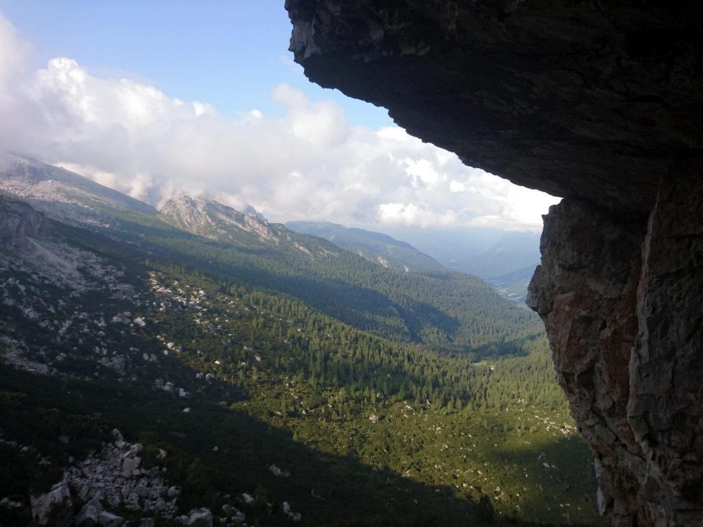 Vista della Vallesinella dall&#039;attacco della nostra via
