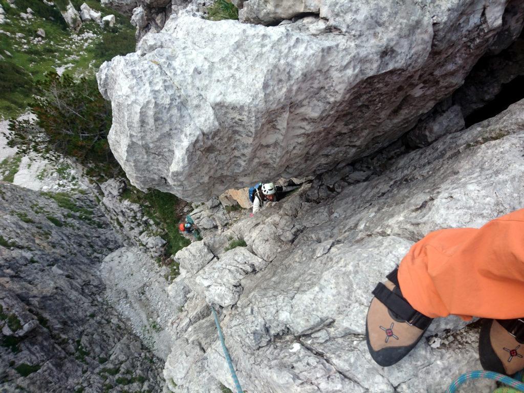 Erica mentre affronta la difficile placca del tiro chiave