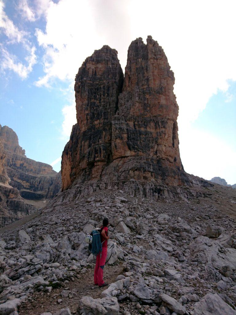 il versante ovest dei Gemelli. Dovevamo scalare loro ma al rifugio ci consiglieranno altro