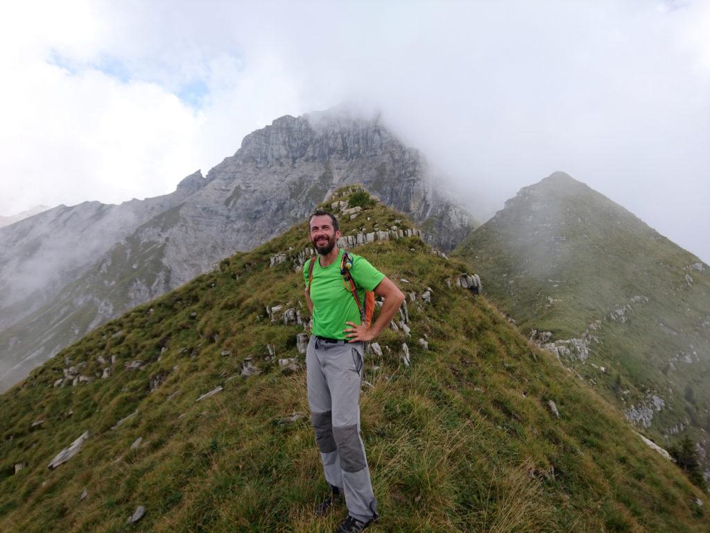 Il Niggah dopo aver rimontato la prima cimetta erbosa dopo il Monte Secco