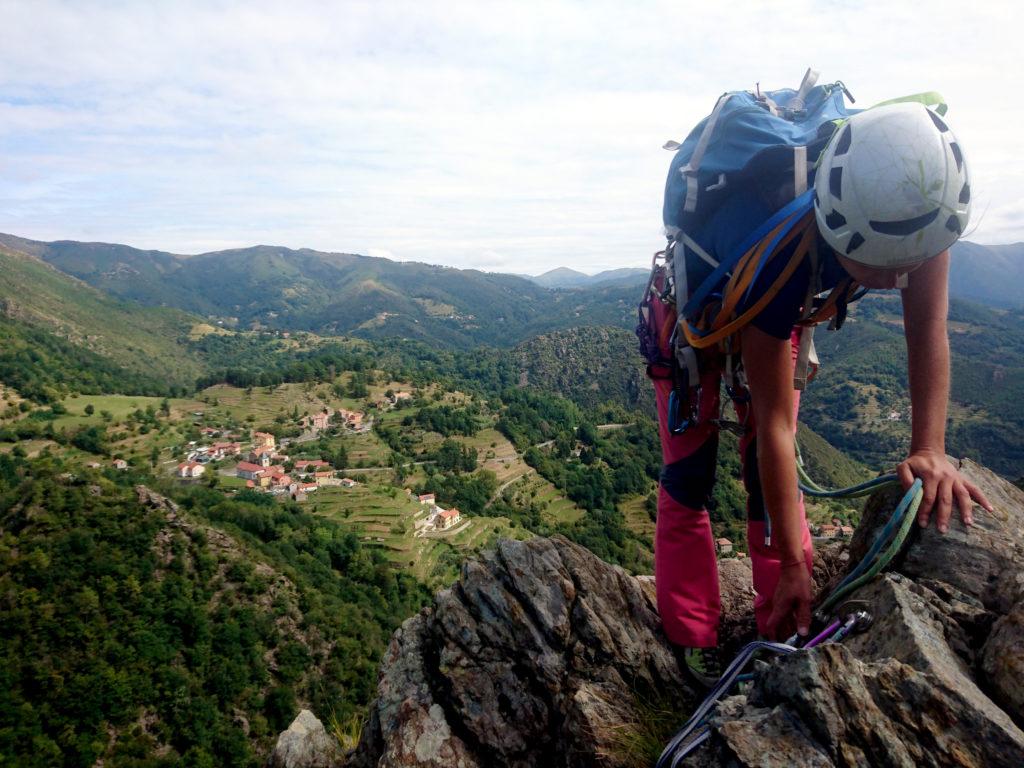 siamo alle battute finali: Erica mentre libera una delle ultime soste