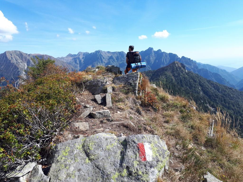 cresta del Mottac e cima Pedum sullo sfondo