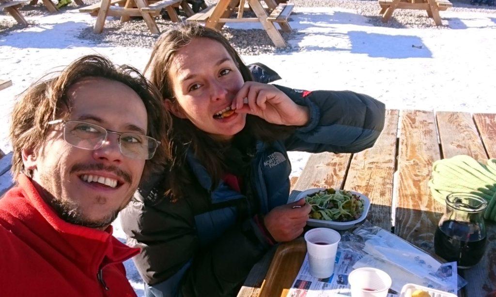 siamo arrivati al Rifugio Lecco giusti giusti per l'ora di pranzo (strano eh...)