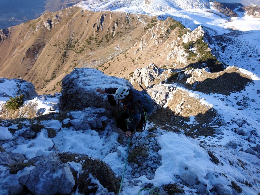 non c'è molta neve... purtroppo: la nostra idea sarebbe stata di fare misto!