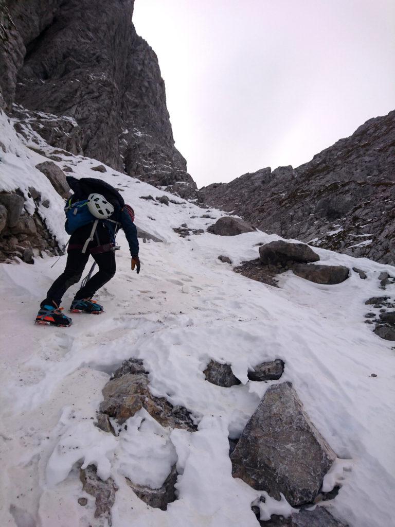 Nella prima parte siamo stati a sinistra vicino alle rocce. Ora ci sposteremo più verso il centro