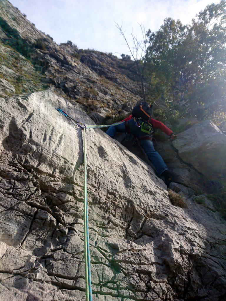 Il quarto tiro è più semplice ed Erica se la sente di salire da prima