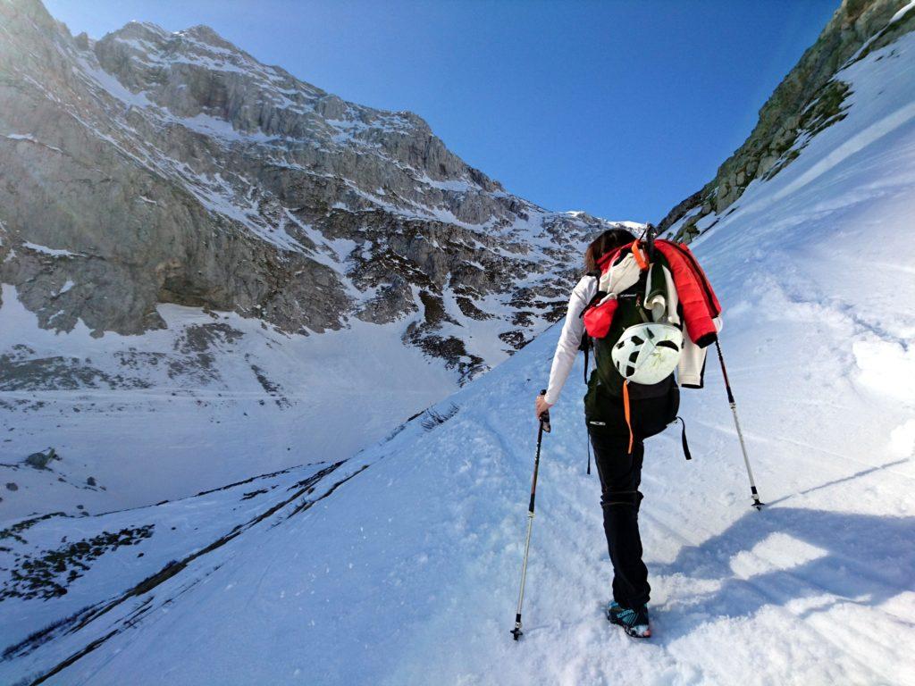 ultimo tratto prima del Passo di Corna Piana, in cui bisogna traversare