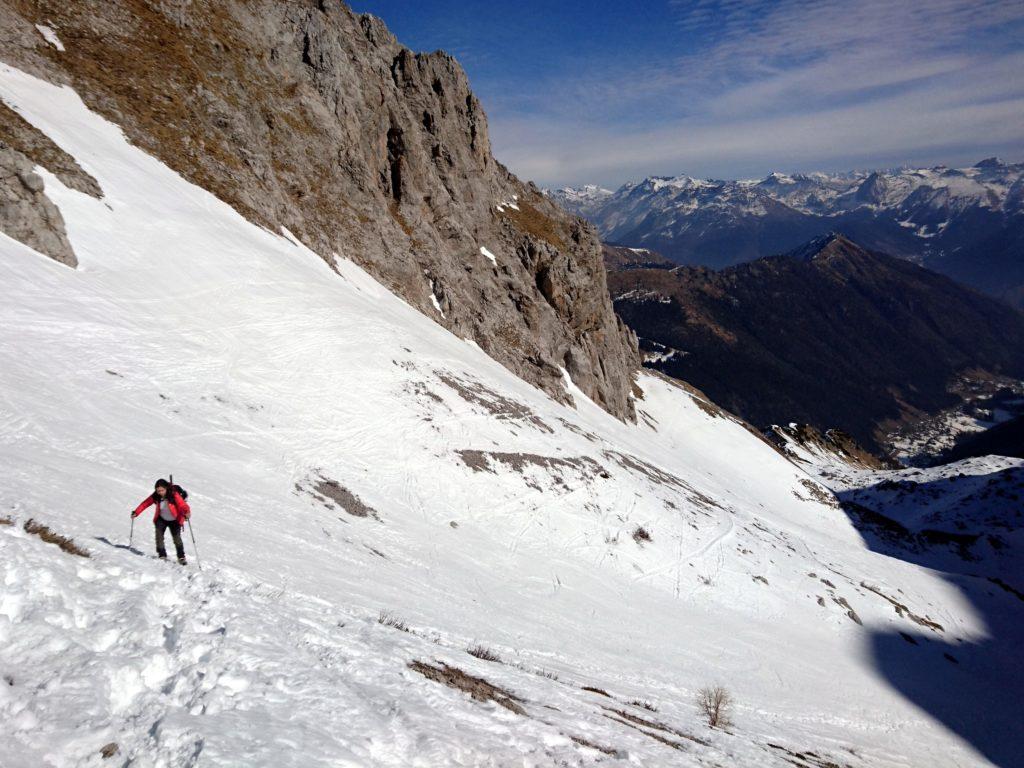 ultimo tratto prima del Passo di Corna Piana, in cui bisogna traversare