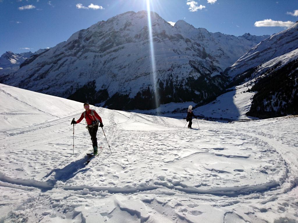 La neve in salita non ci sembra eccezionale ma in discesa dovremo ricrederci