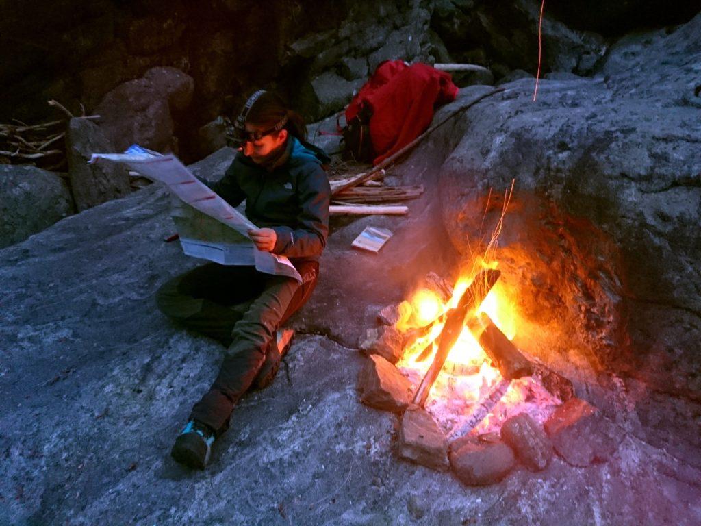 domani ci aspetta la parte di sentiero mai percorsa da nessuno dei due: meglio studiarcela bene!