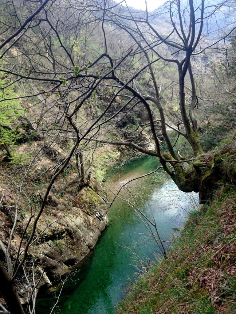 la bellezza del Rio Valgrande, con la sua acqua verde e azzurra