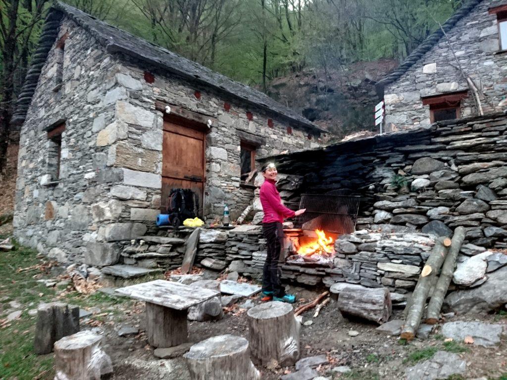 ci godiamo il fuoco a In La Piana, prima che venga sera