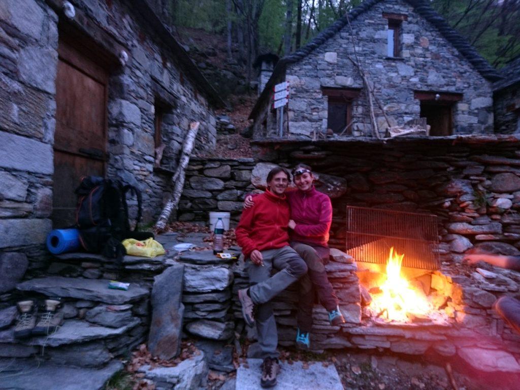 ci godiamo il fuoco a In La Piana, prima che venga sera