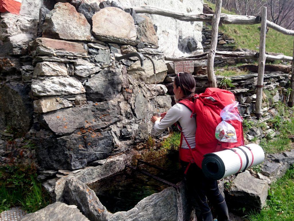 dopo una lunga discesa arriviamo all'Alpe La Motta: a breve il sentiero cederà il posto alla strada... siamo di nuovo nella civiltà