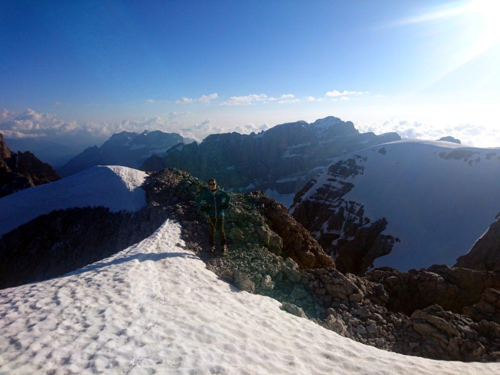 Erica con il gruppo della Brenta sullo sfondo