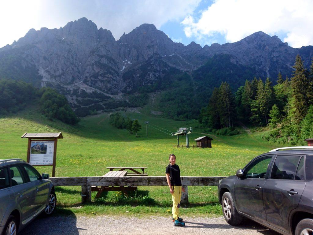 La Conca dell'Alben, con l'adiacente comodo parcheggio