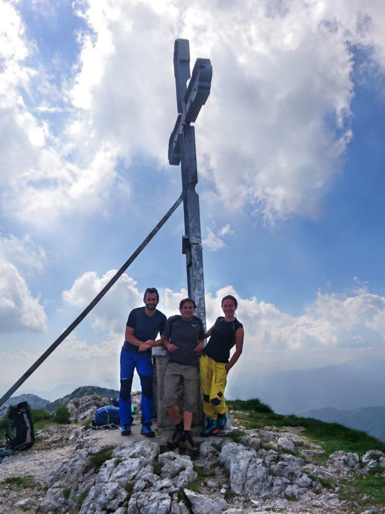 foto di gruppo sulla Cima Croce