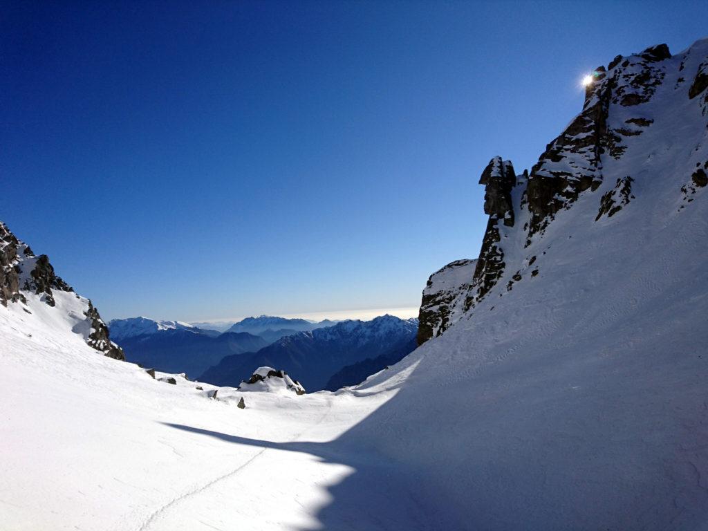 vista della Sfinge da appena sotto la Bocchetta d'Inferno